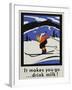 It Makes You Go...Drink Milk! Advertising Poster-null-Framed Giclee Print