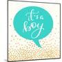 It's A Boy-Evangeline Taylor-Mounted Art Print