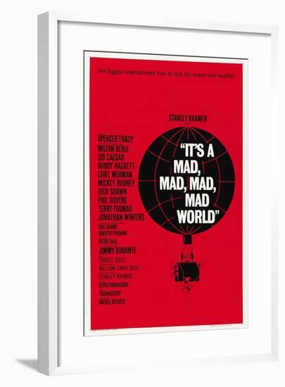 "It's a Mad, Mad, Mad, Mad World" 1963, Directed by Stanley Kramer-null-Framed Giclee Print