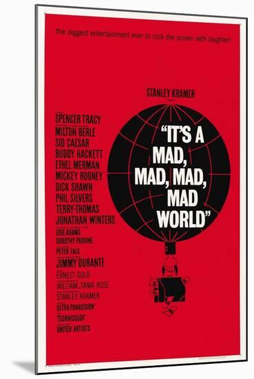 "It's a Mad, Mad, Mad, Mad World" 1963, Directed by Stanley Kramer-null-Mounted Giclee Print