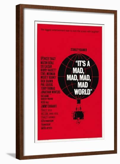 "It's a Mad, Mad, Mad, Mad World" 1963, Directed by Stanley Kramer-null-Framed Giclee Print