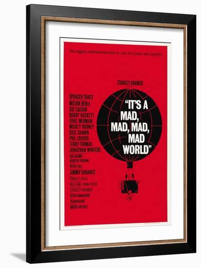 "It's a Mad, Mad, Mad, Mad World" 1963, Directed by Stanley Kramer-null-Framed Giclee Print