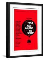 IT'S A MAD, MAD, MAD, MAD WORLD, poster art, 1963.-null-Framed Art Print