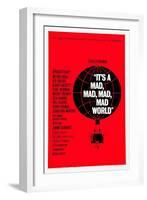 IT'S A MAD, MAD, MAD, MAD WORLD, poster art, 1963.-null-Framed Art Print