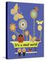 It's a Small World Flag-Mindy Howard-Stretched Canvas