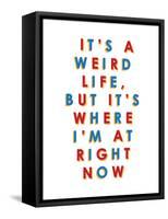 It's a Weird Life, But it's Where I'm at Right Now-null-Framed Stretched Canvas