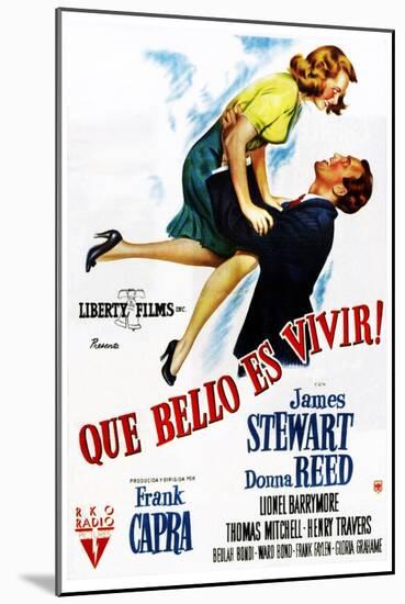 It's a Wonderful Life, (AKA Que Bello Es Vivir!), Spanish Poster Art, 1946-null-Mounted Art Print