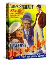 It's a Wonderful Life, (AKA Que La Vie Est Belle), on Belgian Poster Art, 1946-null-Stretched Canvas