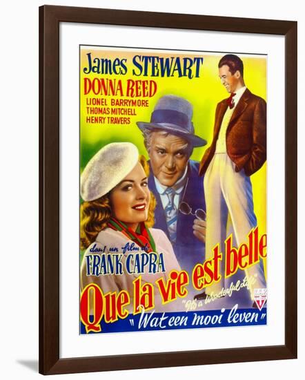 It's a Wonderful Life, (AKA Que La Vie Est Belle), on Belgian Poster Art, 1946-null-Framed Art Print