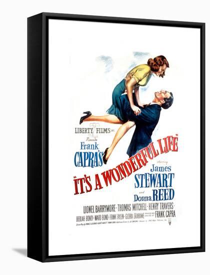 It's a Wonderful Life, Donna Reed, James Stewart, 1946-null-Framed Stretched Canvas