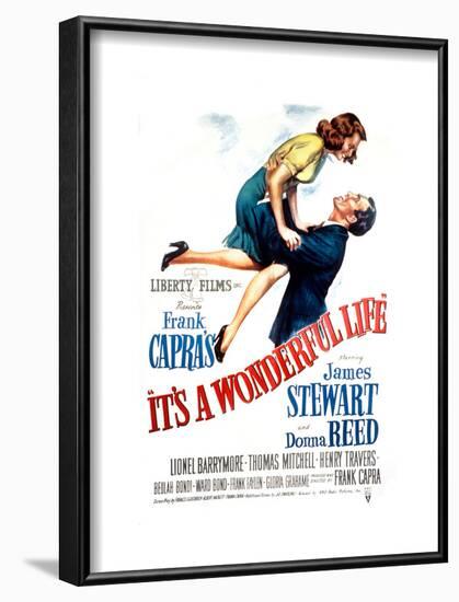 It's a Wonderful Life, Donna Reed, James Stewart, 1946-null-Framed Photo