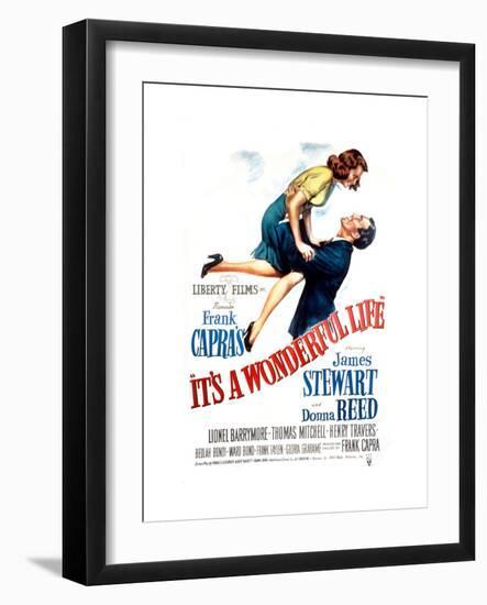 It's a Wonderful Life, Donna Reed, James Stewart, 1946-null-Framed Photo