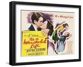 It's a Wonderful Life, James Stewart, Donna Reed, Donna Reed, James Stewart on Poster Art, 1946-null-Framed Art Print