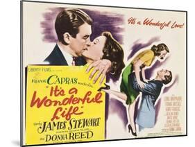 It's a Wonderful Life, James Stewart, Donna Reed, Donna Reed, James Stewart on Poster Art, 1946-null-Mounted Art Print
