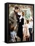 It's a Wonderful Life, Jimmy Hawkins, James Stewart, Donna Reed, CArol Coomes, Larry Simms, 1946-null-Framed Stretched Canvas