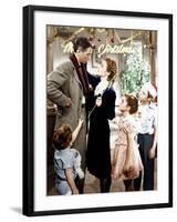 It's a Wonderful Life, Jimmy Hawkins, James Stewart, Donna Reed, CArol Coomes, Larry Simms, 1946-null-Framed Photo