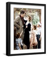 It's a Wonderful Life, Jimmy Hawkins, James Stewart, Donna Reed, CArol Coomes, Larry Simms, 1946-null-Framed Photo