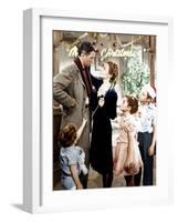 It's a Wonderful Life, Jimmy Hawkins, James Stewart, Donna Reed, CArol Coomes, Larry Simms, 1946-null-Framed Photo