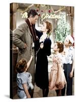 It's a Wonderful Life, Jimmy Hawkins, James Stewart, Donna Reed, CArol Coomes, Larry Simms, 1946-null-Stretched Canvas