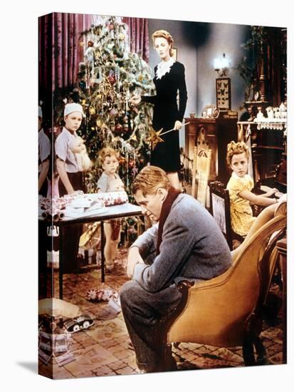 It's a Wonderful Life, Larry Simms, Jimmy Hawkins, Donna Reed, Karolyn Grimes, James Stewart, 1946-null-Stretched Canvas