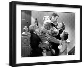 It's a Wonderful Life, Larry Simms, Jimmy Hawkins, James Stewart, Donna Reed, Karolyn Grimes, 1946-null-Framed Photo
