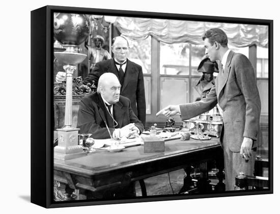 It's A Wonderful Life, Lionel Barrymore, Frank Hagney, James Stewart, 1946-null-Framed Stretched Canvas