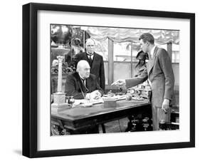 It's A Wonderful Life, Lionel Barrymore, Frank Hagney, James Stewart, 1946-null-Framed Photo