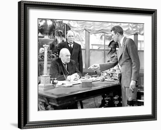 It's A Wonderful Life, Lionel Barrymore, Frank Hagney, James Stewart, 1946-null-Framed Photo