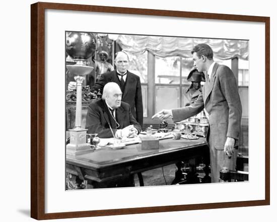 It's A Wonderful Life, Lionel Barrymore, Frank Hagney, James Stewart, 1946-null-Framed Photo