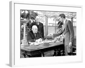 It's A Wonderful Life, Lionel Barrymore, Frank Hagney, James Stewart, 1946-null-Framed Photo