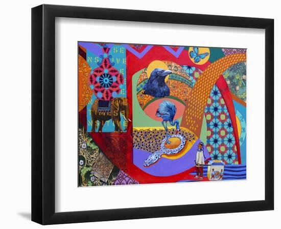 It's About Time (Revised), 2022 (acrylic on canvas)-Frances Ferdinands-Framed Giclee Print