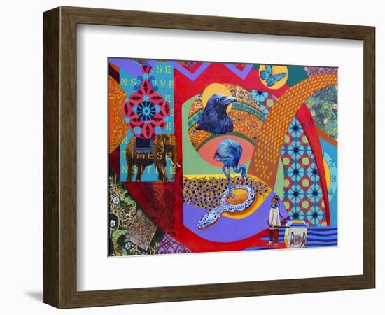 It's About Time (Revised), 2022 (acrylic on canvas)-Frances Ferdinands-Framed Premium Giclee Print