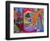 It's About Time (Revised), 2022 (acrylic on canvas)-Frances Ferdinands-Framed Premium Giclee Print