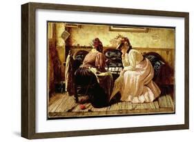 It's All in the Cards, 1898 (Oil on Canvas)-Harry Herman Roseland-Framed Giclee Print