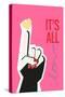 It's All Love Hand Pink-Frances Collett-Stretched Canvas