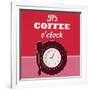 It's Coffee O'Clock 1-Lorand Okos-Framed Art Print