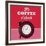 It's Coffee O'Clock 1-Lorand Okos-Framed Art Print