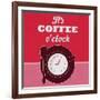 It's Coffee O'Clock 1-Lorand Okos-Framed Art Print