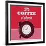 It's Coffee O'Clock 1-Lorand Okos-Framed Art Print