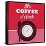 It's Coffee O'Clock 1-Lorand Okos-Framed Stretched Canvas