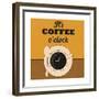 It's Coffee O'Clock-Lorand Okos-Framed Premium Giclee Print