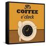 It's Coffee O'Clock-Lorand Okos-Framed Stretched Canvas