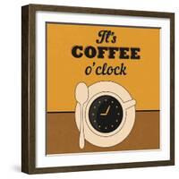 It's Coffee O'Clock-Lorand Okos-Framed Art Print