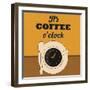 It's Coffee O'Clock-Lorand Okos-Framed Art Print