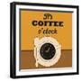 It's Coffee O'Clock-Lorand Okos-Framed Art Print