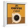 It's Coffee O'Clock-Lorand Okos-Framed Art Print