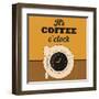 It's Coffee O'Clock-Lorand Okos-Framed Art Print