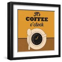 It's Coffee O'Clock-Lorand Okos-Framed Art Print