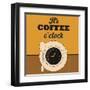 It's Coffee O'Clock-Lorand Okos-Framed Art Print