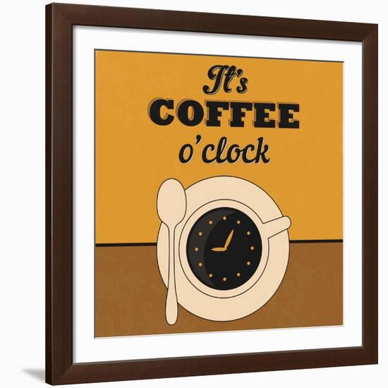 It's Coffee O'Clock-Lorand Okos-Framed Art Print